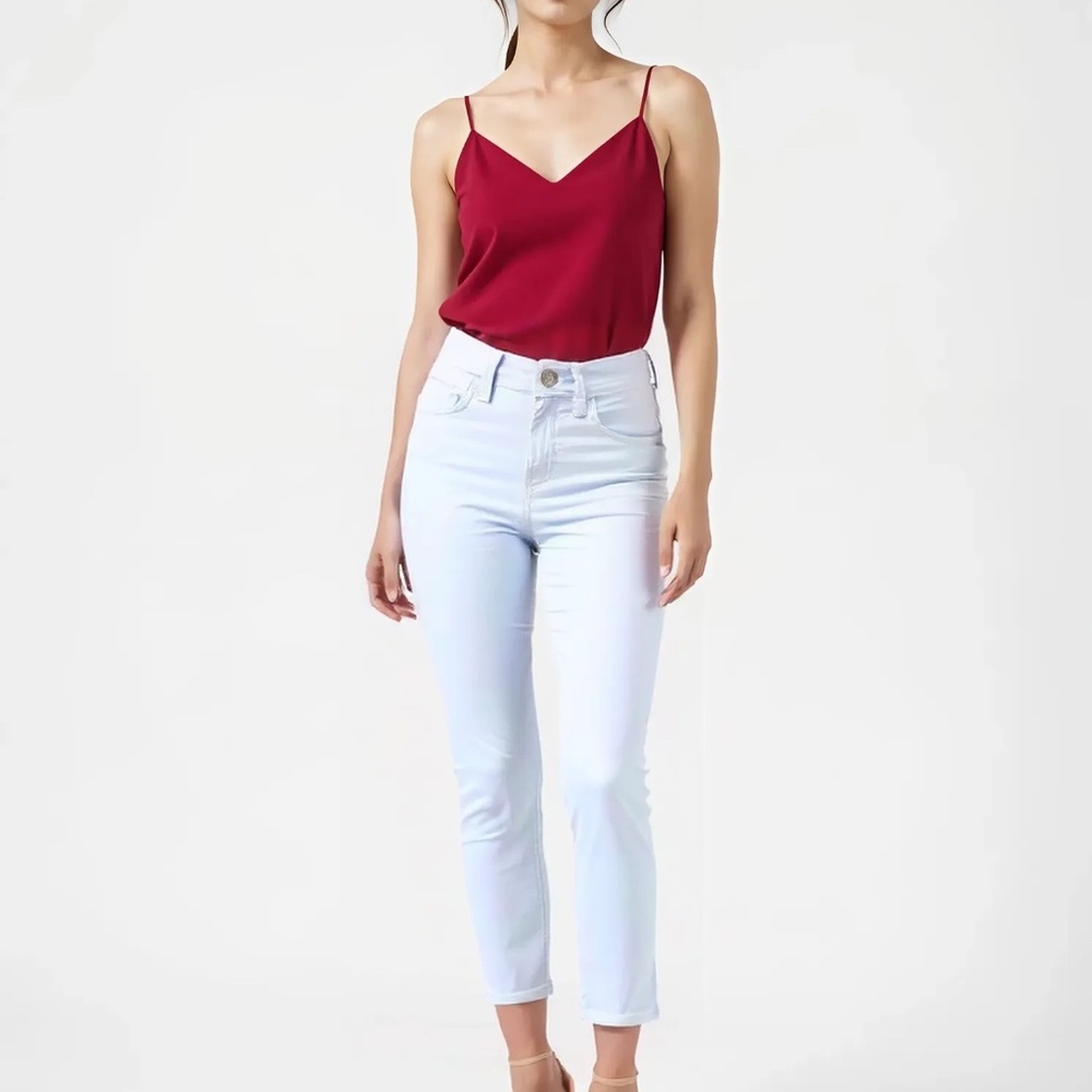 TORY BURCH Cotton Slim Jeans White Size 25